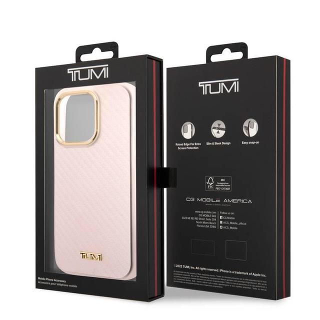 Tumi Aluminum Carbon Pattern Hard Case for iPhone 14 Pro Max - Light Pink - SW1hZ2U6MTYxMTYwMw==