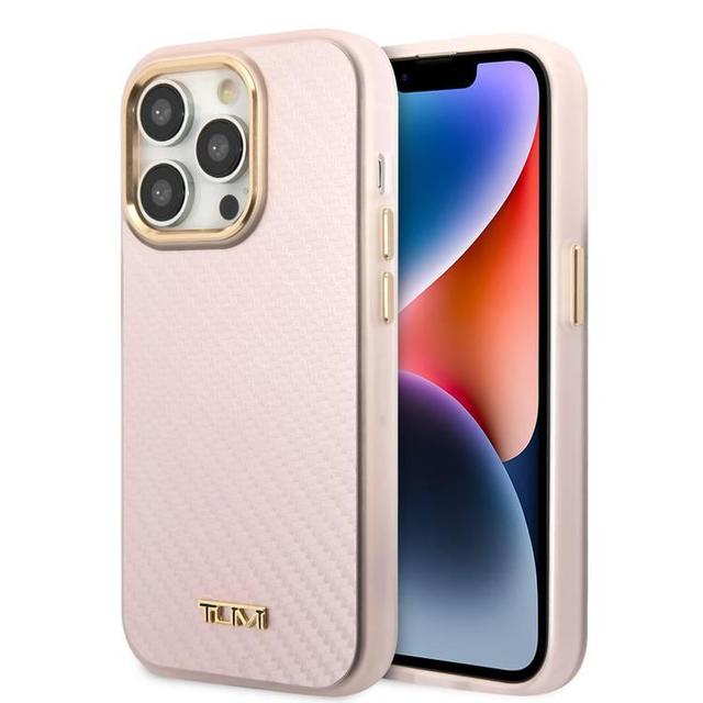 Tumi Aluminum Carbon Pattern Hard Case for iPhone 14 Pro Max - Light Pink - SW1hZ2U6MTYxMTU4OA==