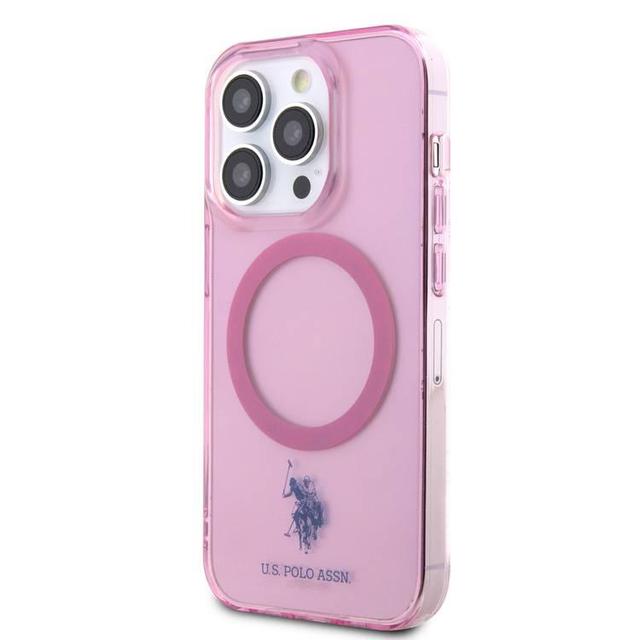 كفر آيفون 14 برو ماكس مع ماج سيف بولو U.S.Polo Assn. Magsafe DH Hard Case for iPhone 14 Pro Max (6.7") - Pink - SW1hZ2U6MTYxMDgxOQ==