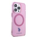كفر آيفون 14 برو ماكس مع ماج سيف بولو U.S.Polo Assn. Magsafe DH Hard Case for iPhone 14 Pro Max (6.7") - Pink - SW1hZ2U6MTYxMDgyMQ==