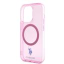كفر آيفون 14 برو ماكس مع ماج سيف بولو U.S.Polo Assn. Magsafe DH Hard Case for iPhone 14 Pro Max (6.7") - Pink - SW1hZ2U6MTYxMDgyNw==