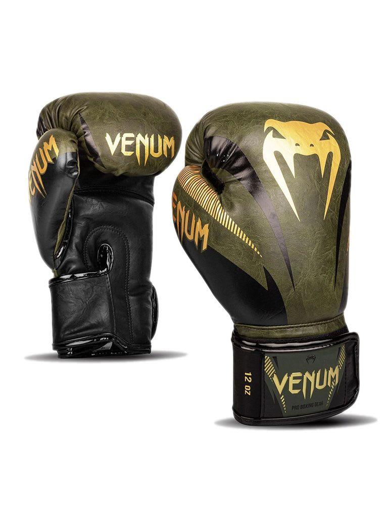 Venum Impact Boxing Gloves | Kaki-Gold Color Khaki/GoldWeight 10 Ounce