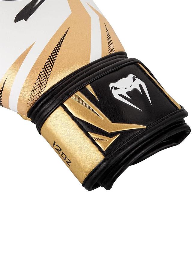 Venum Chalngr 3.0 Boxng Gloves | White-Black-Gold Color White/Black/GoldWeight 10 Ounce - SW1hZ2U6MTUyMzQzMQ==