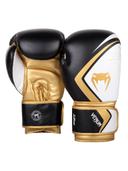 قفازات ملاكمة جلد صناعي 10 أونصة أسود وأبيض وذهبي فينوم Venum Contender 2.0 Boxing Glove - SW1hZ2U6MTU0NTkyMQ==