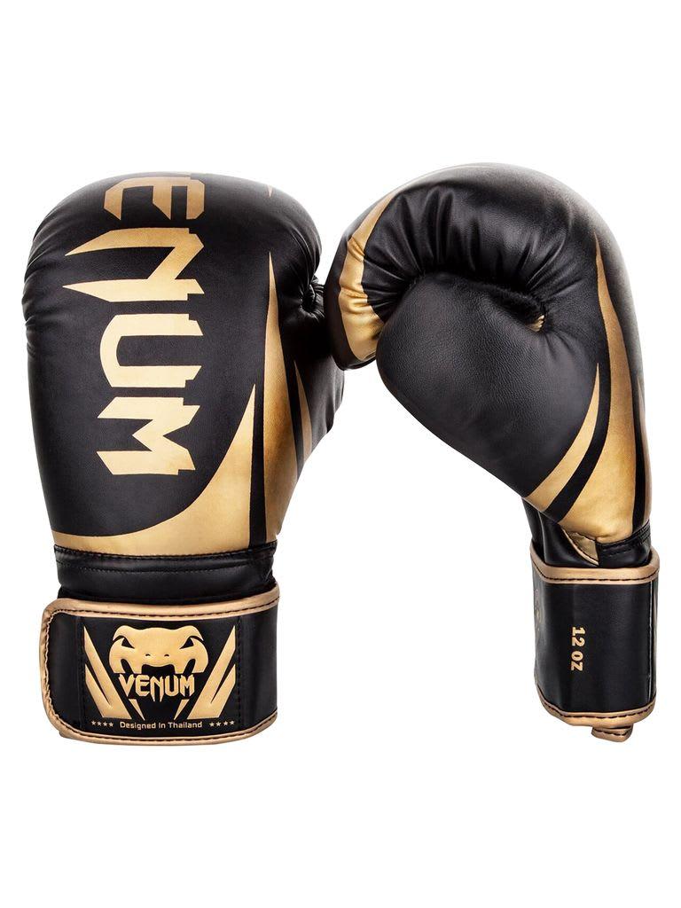 قفازات الملاكمة 10 أونصة أسود وذهبي فينوم Venum Challenger 2.0 Boxing Glove