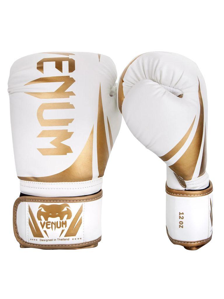 قفازات ملاكمة 10 أونصة ذهبي وأبيض فينوم Venum Challenger 2.0 Boxing Glove