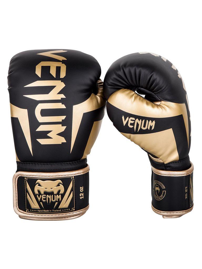 Venum Elite Boxing Glove | Black/Gold 10 Oz