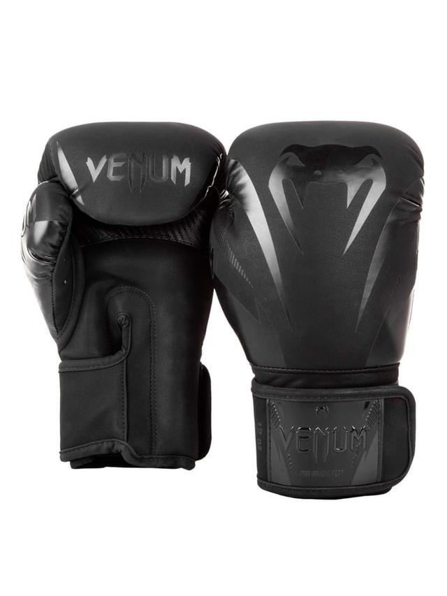 Venum Impact Boxing Gloves - Black Size 12oz - SW1hZ2U6MTU0NTE4MQ==