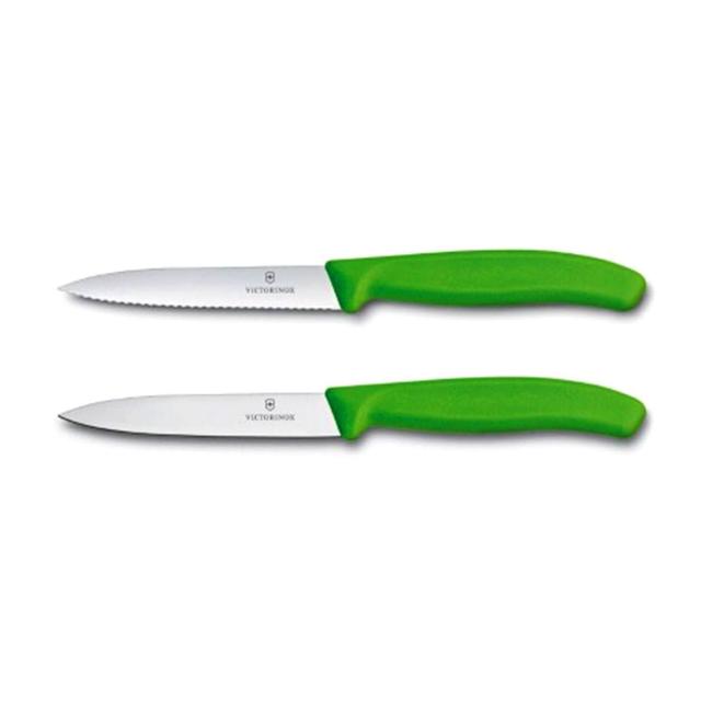 طقم سكاكين 10 سم عدد 2 أخضر فيكترونوكس Victorinox 2 Piece Swiss Classic Paring Knife Set Green - SW1hZ2U6MTU4ODcxNw==