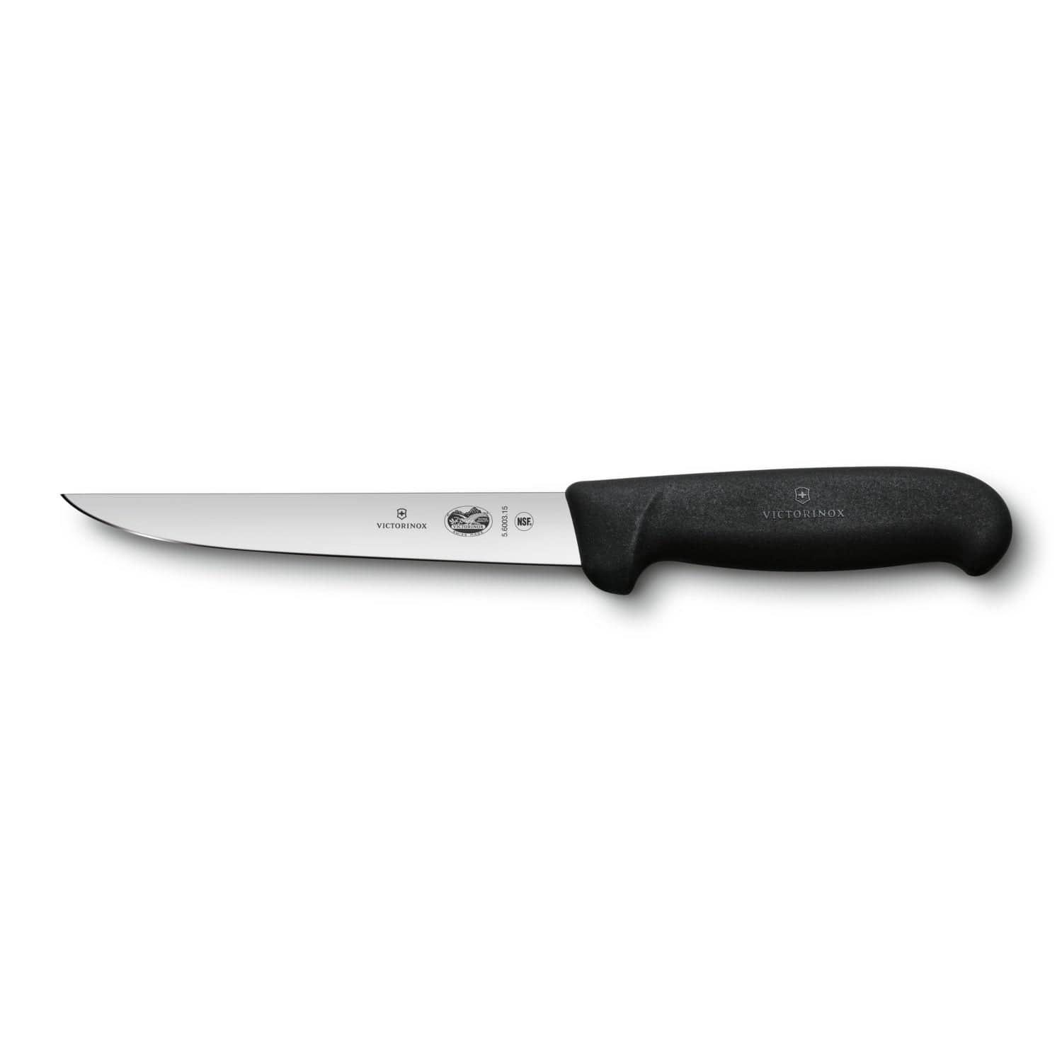 سكين مطبخ سويسري 15 سم أسود فيكترونوكس Victorinox Fibrox Straight Wide Blade Boning Knife Green 15cm