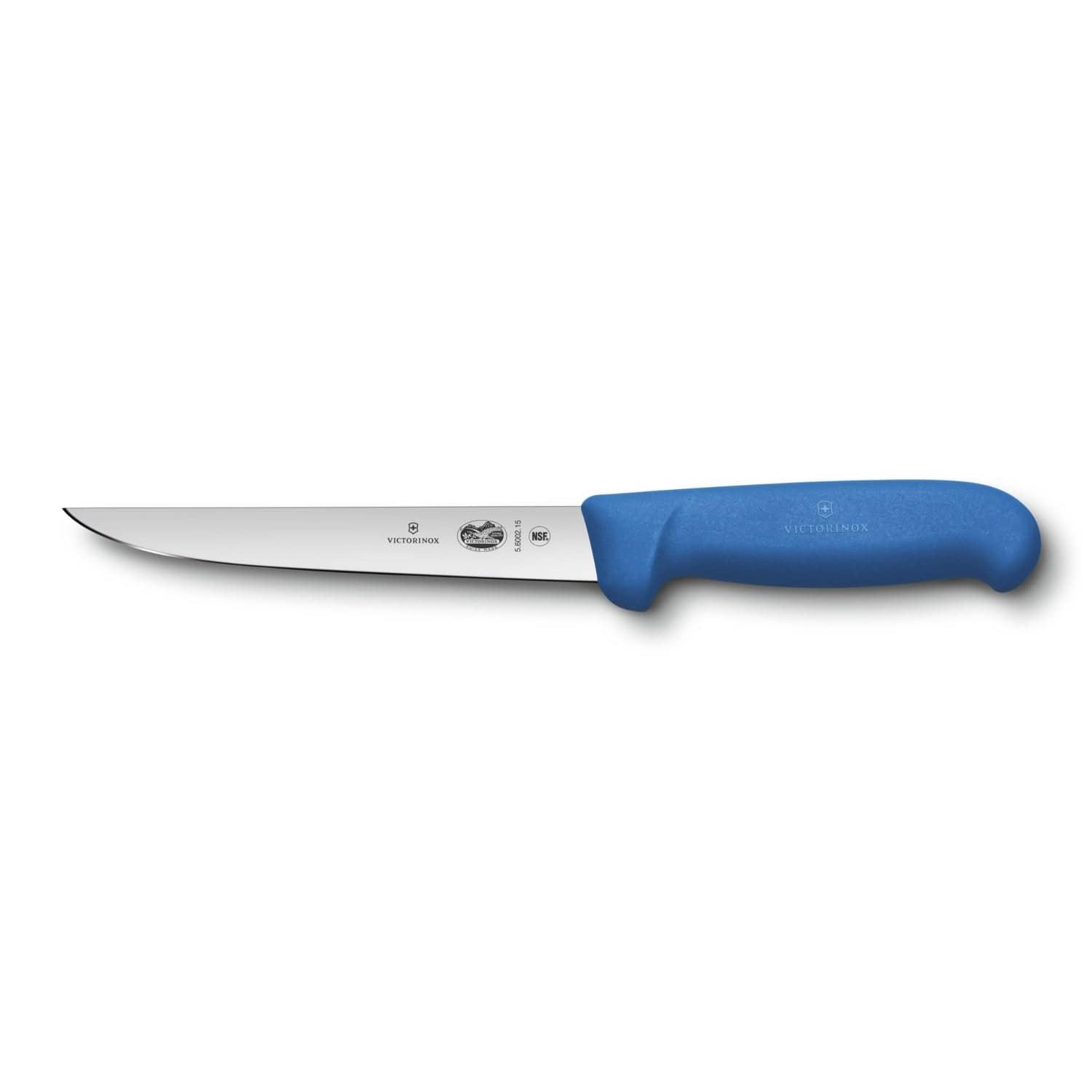 سكين مطبخ 15 سم أزرق فيكترونوكس Victorinox Fibrox Straight Wide Blade Boning Knife Blue15cm