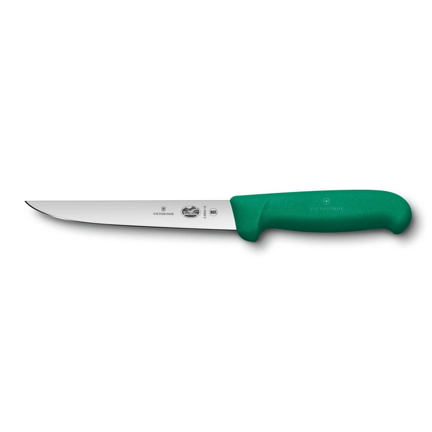 سكين مطبخ 15 سم فيكترونوكس Victorinox Fibrox Straight Wide Blade Boning Knife Green 15cm