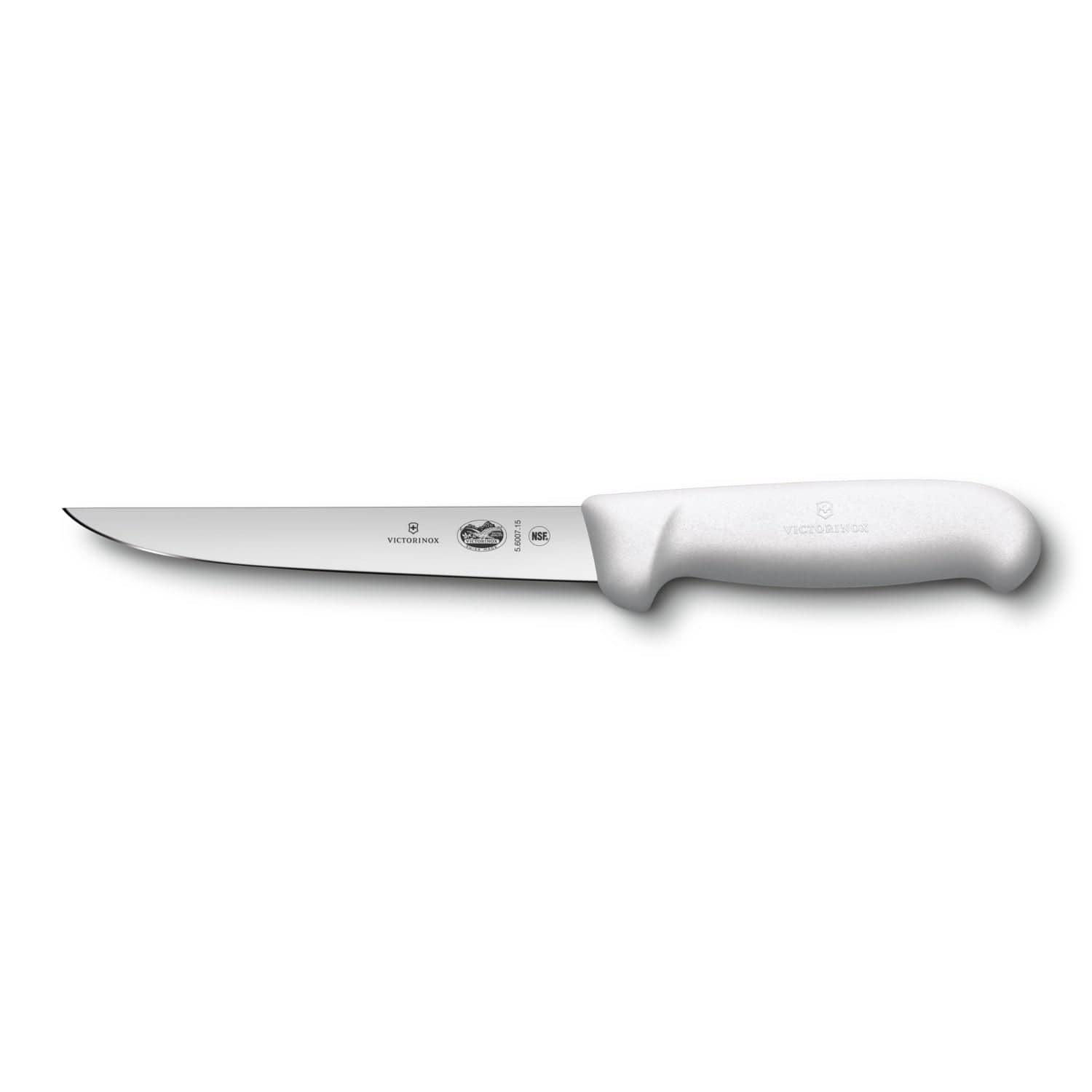 سكين مطبخ 15 سم أبيض فيكترونوكس Victorinox Fibrox Straight Wide Blade Boning Knife White 15cm