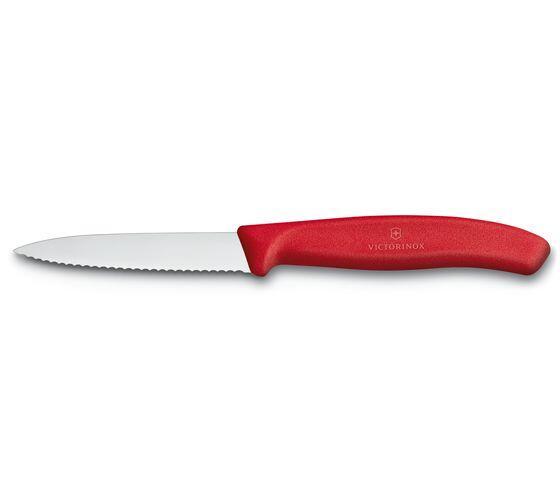 Victorinox Swiss Classic Paring Knife Wavy Edge Red Nylon Handle Blade 8cm - 6.7631 - SW1hZ2U6MTU4ODY1MQ==