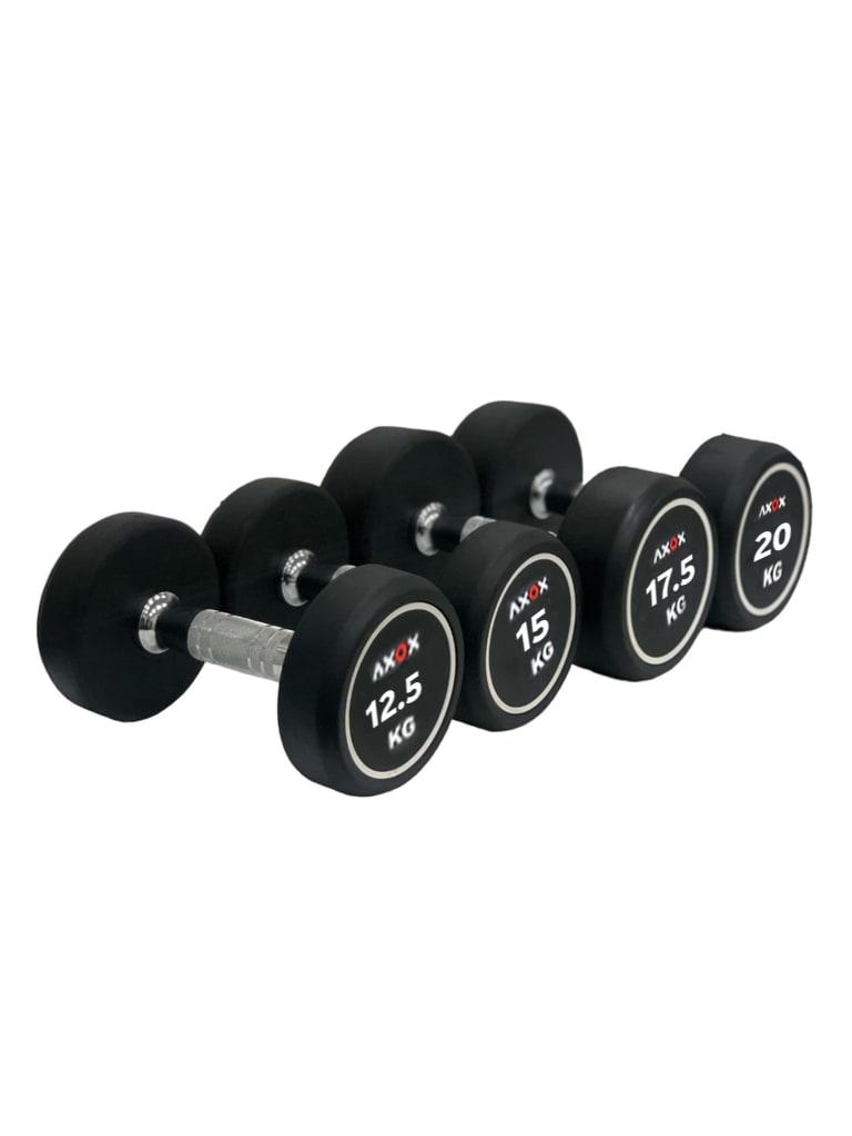 طقم دنابل بأوزان 12.5 حتى 25 كجم لون أسود من اكسوكس فيتنس Axox Fitness Neoprene Dumbbell