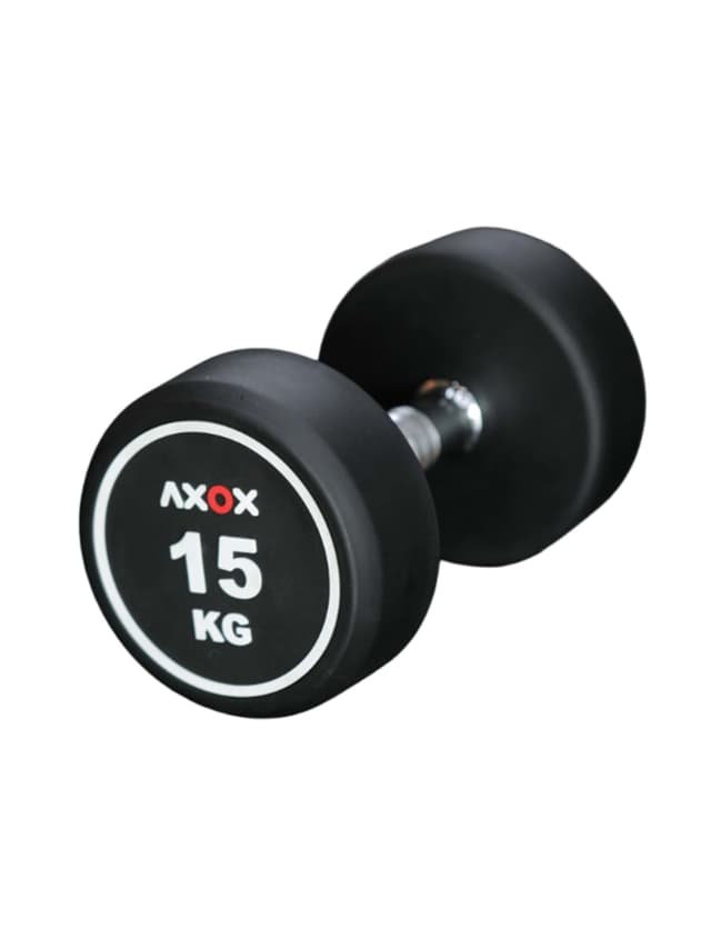 طقم دنابل بأوزان 2.5 حتى 25 كجم لون أسود من اكسوكس فيتنس Axox Fitness Round Dumbbell - SW1hZ2U6MTUwODk4OQ==