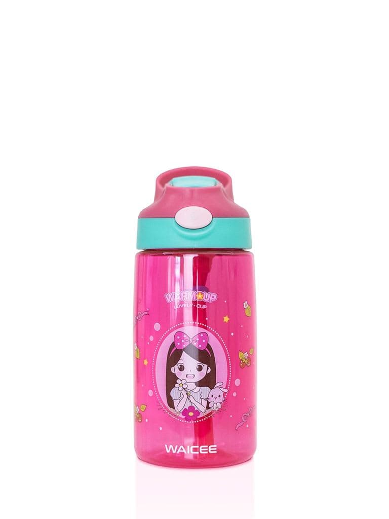 زمزمية ماء للاطفال 500 مل بلاستيك وردي وايسي WAICEE Kids Water Bottle 500 ml