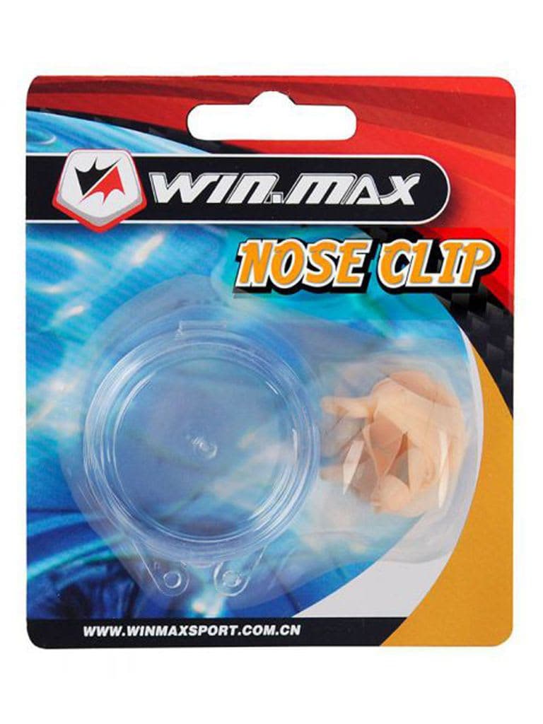 سدادة الأنف للسباحة ناعمة مصنوعة من السيليكون مع علبة شفافة من وينماكس Winmax Soft Silicone Swimming Goggles Nose Clip with Case Color Clear