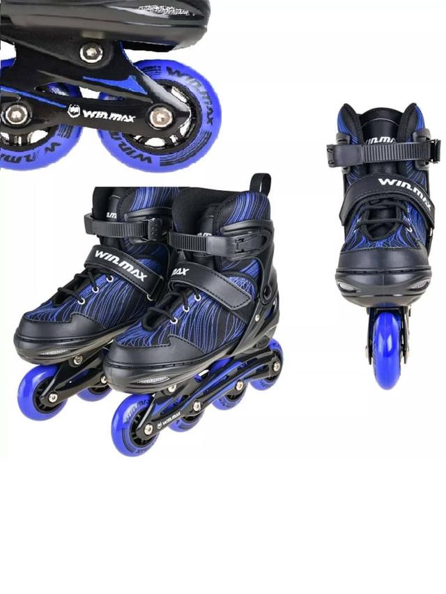 Winmax Kinetik Kids Inline Skate Combo Set, Skate, Helmet and Protector Color BlueSize M - SW1hZ2U6MTU0OTg2Mw==