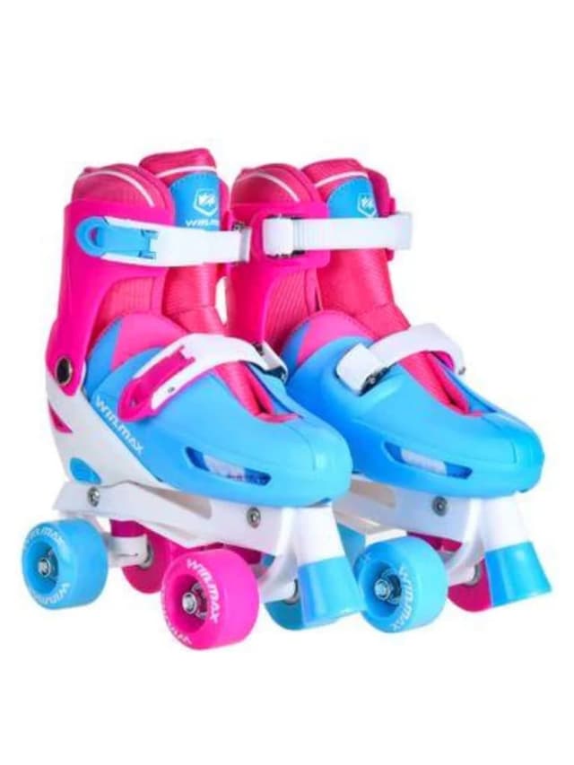 حذاء تزلج للاطفال رباعي العجلات مقاس لارج وردي وين ماكس Winmax Quad Skate Color Pink Size L - 719174