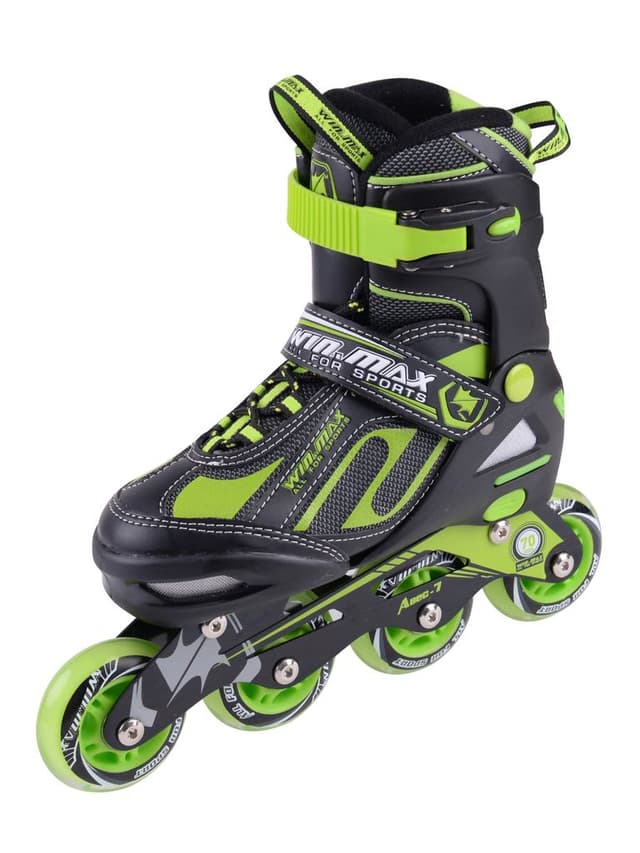 حذاء تزلج قياس M أخضر وين ماكس Winmax 2 In 1 Inline Skate with Aluminium Chassis Color GreenSize M - 719180