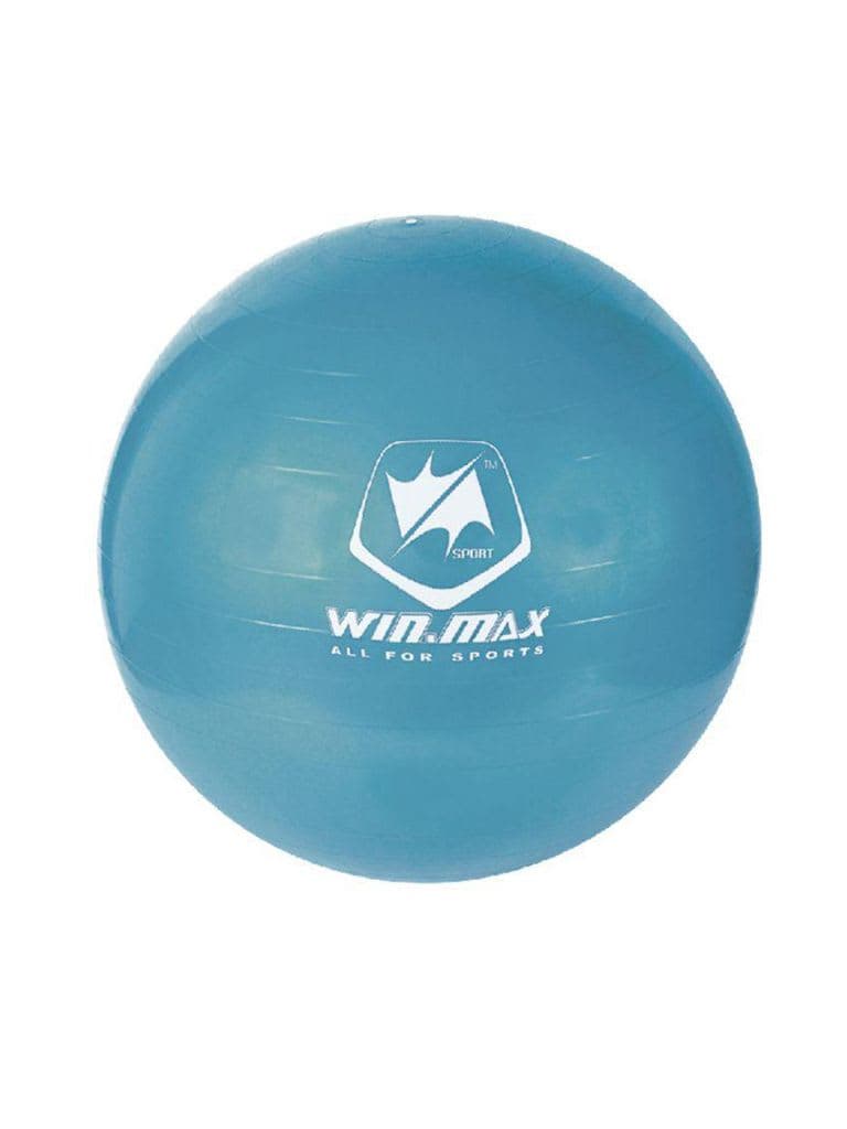 كرة التمارين بلاستيك مضادة للانفجار 75 سم أزرق مع منفاخ يدوي وينماكس  Winmax Gym Ball Color Blue