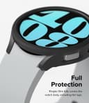 Ringke Slim Case [2 Pack] Compatible with Samsung Galaxy Watch 6 40mm, Watch 6 Bezel [Frame Only] Premium Lightweight PC Hard Thin Cover  - Clear + Matte Black