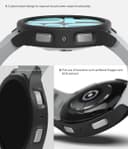 Ringke Slim Case [2 Pack] Compatible with Samsung Galaxy Watch 6 40mm, Watch 6 Bezel [Frame Only] Premium Lightweight PC Hard Thin Cover  - Clear + Matte Black