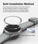 Ringke Bezel Styling Compatible with Samsung Galaxy Watch 6 Classic 47mm [Stainless Steel] Bezel Frame Ring Adhesive Cover Anti Scratch Protection Accessory - 47-04 (ST) Silver -