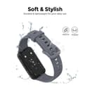 سير ساعة هواوي باند 7 سيليكون رياضي رجالي ونسائي او اوزون لون أزرق غامق مع كفر ساعة لون شفاف O Ozone Silicone Straps Compatible with Huawei Watch Band 7