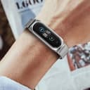 سوار ساعة شاومي مي باند 7 مغناطيسي لون فضي من او اوزون O Ozone Milanese Strap for Xiaomi Mi Band 7