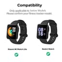 O Ozone Silicone Straps Compatible with Mi Smart Watch Lite/Redmi Band + Watch Case, Soft Silicone Breathable Replacement Strap Wristband Sport Band for Women Men (Black) - 326086