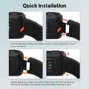 O Ozone Silicone Straps Compatible with Mi Smart Watch Lite/Redmi Band + Watch Case, Soft Silicone Breathable Replacement Strap Wristband Sport Band for Women Men (Black) - 326090