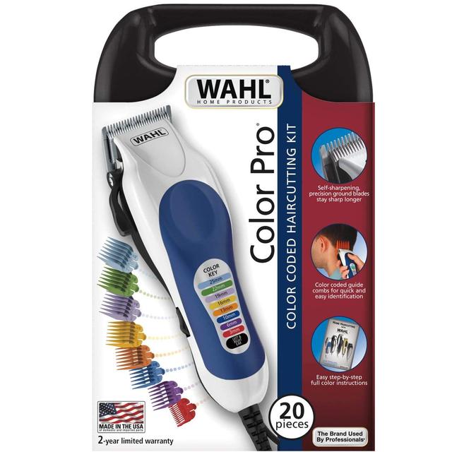 ماكينة حلاقة شعر الرأس سلكية وال Wahl Color Pro 20 Pieces Hair Cutting Kit - SW1hZ2U6MTU3NjQxNg==