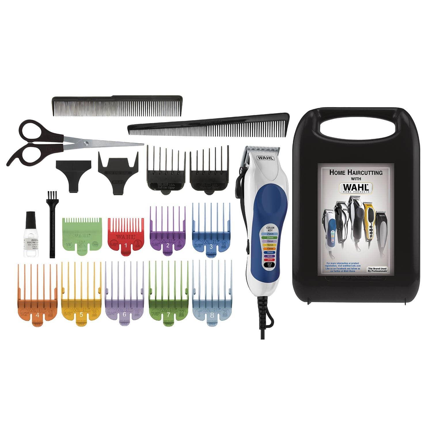 ماكينة حلاقة شعر الرأس سلكية وال Wahl Color Pro 20 Pieces Hair Cutting Kit