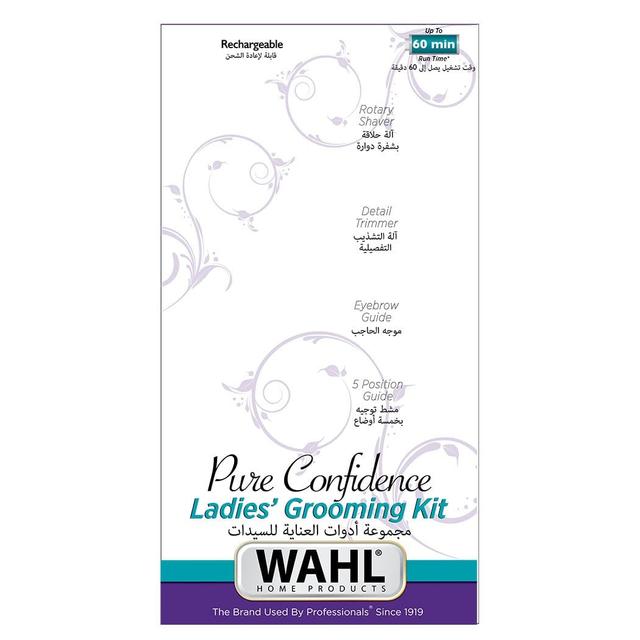 ماكينة حلاقة نسائية قابلة للشحن مع 3 رؤوس وال Wahl Pure Confidence Lady Gromming Kit - SW1hZ2U6MTU4Mzg3OA==