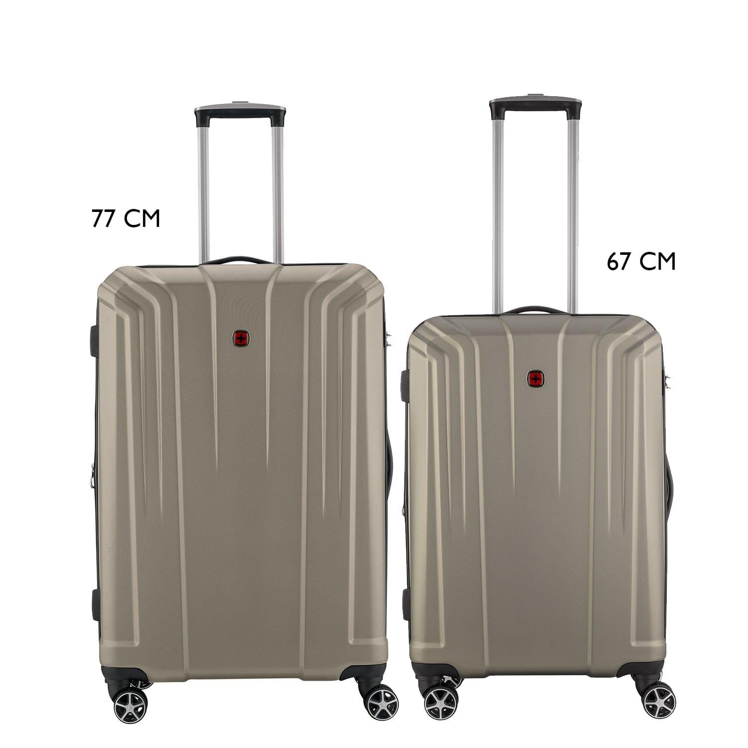 طقم شنط سفر 67 / 77 سم من مادة ABS برونزي 2 قطعة وينجر Wenger Destination  Hardside Expandable Check-In Luggage