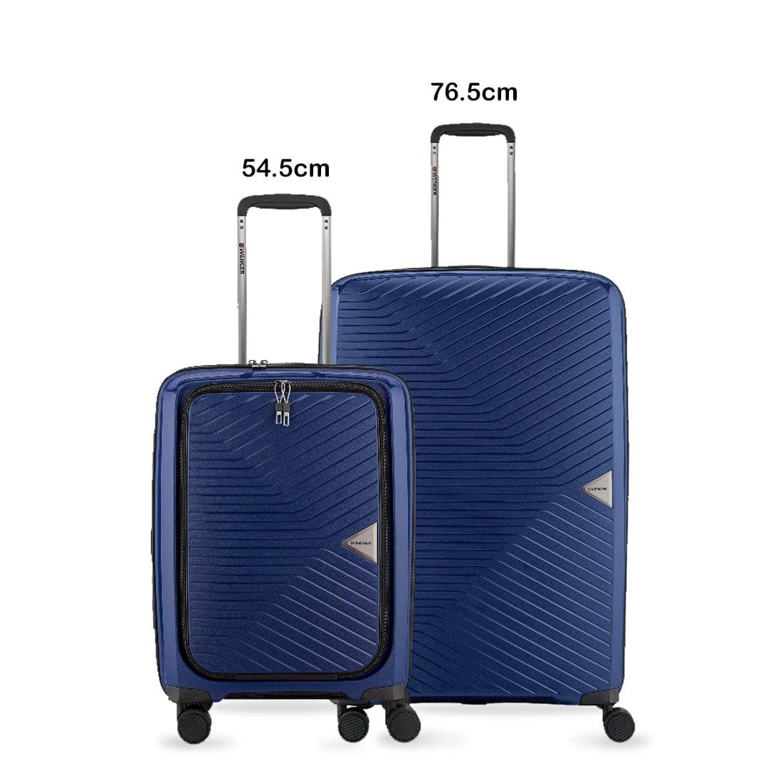 Wenger Ultra-Lite 2 Piece 55+77cm Hardside Expandable Cabin & Check-In Luggage Trolley Set Blue