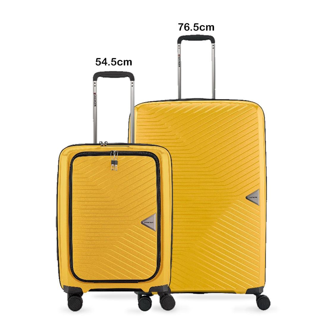 Wenger Ultra-Lite 2 Piece 55+77cm Hardside Expandable Cabin & Check-In Luggage Trolley Set Yellow