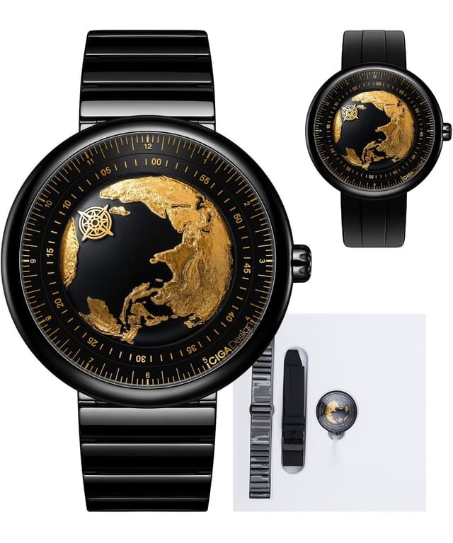 CIGA Design Mechanical Watch Series U Blue Planet - Gilding Version