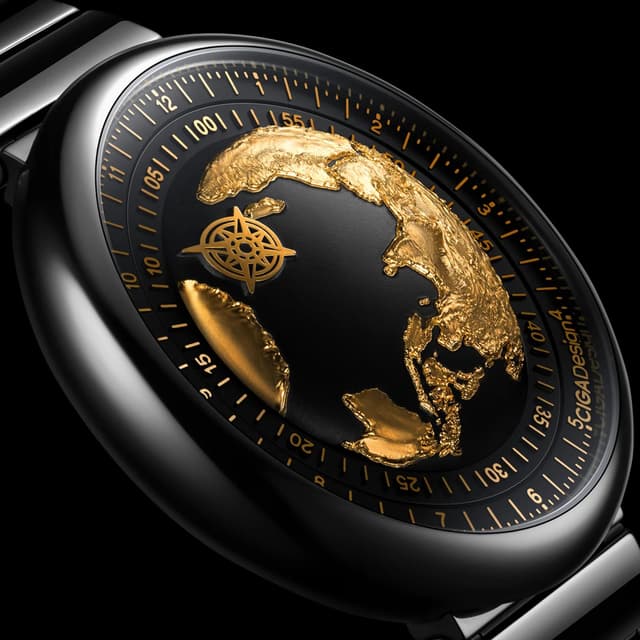 CIGA Design Mechanical Watch Series U Blue Planet - Gilding Version