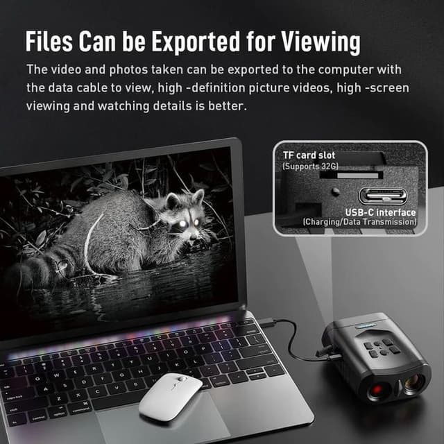 منظار دربيل ليلي 5X ابكسل مع ميزة التسجيل Apexel NV009 Owl-inspired HD Digital Night Vision Goggles