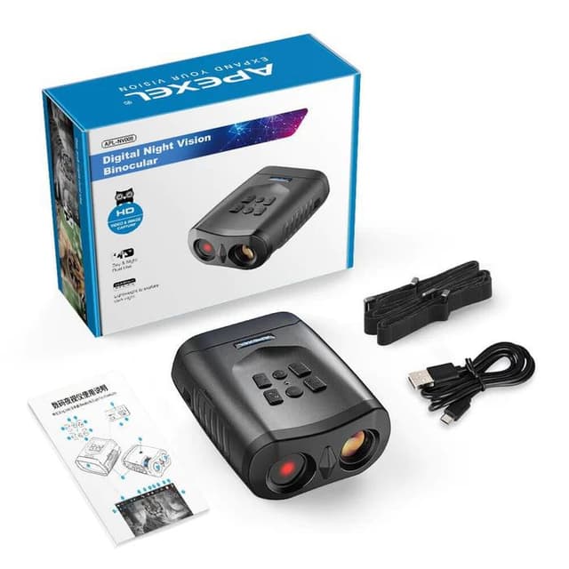 منظار دربيل ليلي 5X ابكسل مع ميزة التسجيل Apexel NV009 Owl-inspired HD Digital Night Vision Goggles