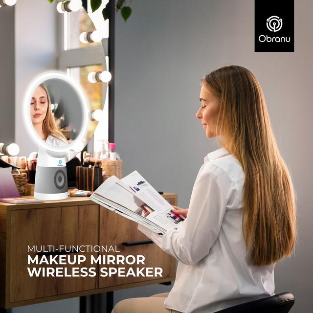 مرآة مكياج مع سبيكر مدمج أوبرانو Obranu Multifunctional makeup mirror speaker - SW1hZ2U6MTU5NDQ2MQ==