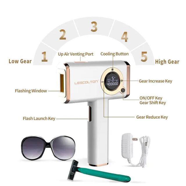 جهاز ليزر بارد لازالة الشعر ليسكولتون 400000 ومضة Lescolton Multi-Functional Freezing Point Hair Removal Device