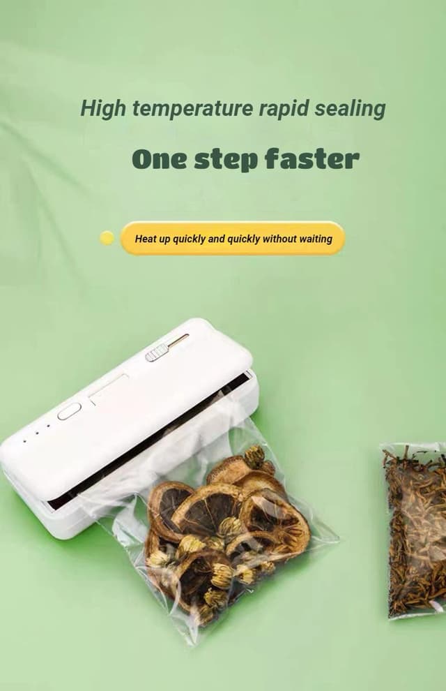 جهاز التغليف الحراري للاكياس البلاستيكية صغير قابل للشحن Automatic Food Sealer For Food Storage Plastic Bags