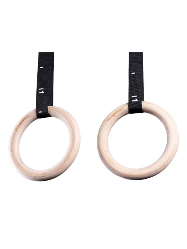 حلقات جمباز خشبية كينج بوكس Kingsbox Wooden Gymnastic Rings - 717156