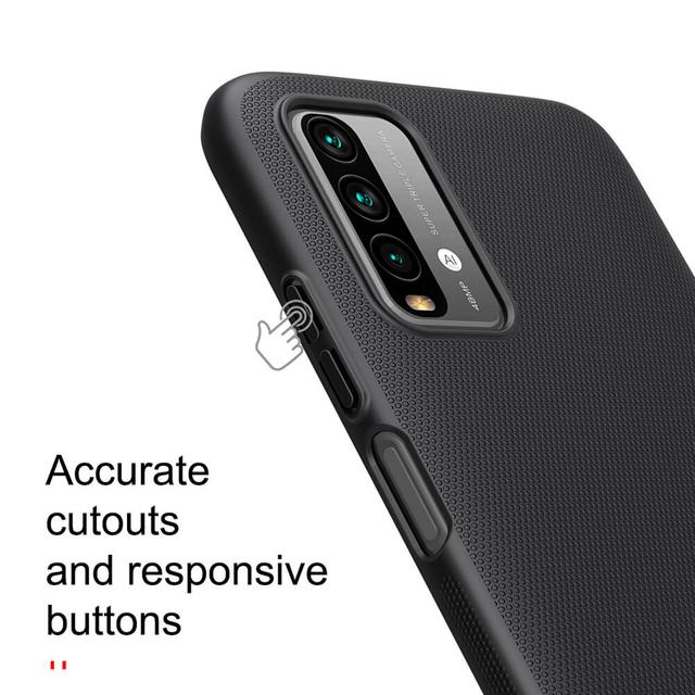 كفر جوال شاومي ريدمي 9 تي لون أسود نيلكين Nillkin Cover Compatible with Xiaomi Redmi 9T Case Super Frosted Shield Hard Phone Cover