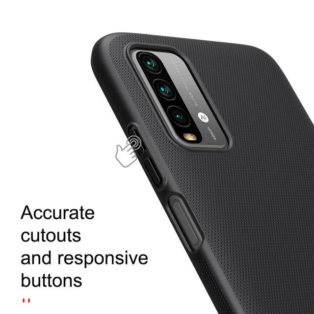 كفر جوال شاومي ريدمي 9 تي لون أسود نيلكين Nillkin Cover Compatible with Xiaomi Redmi 9T Case Super Frosted Shield Hard Phone Cover - SW1hZ2U6MTU5NzIzMQ==