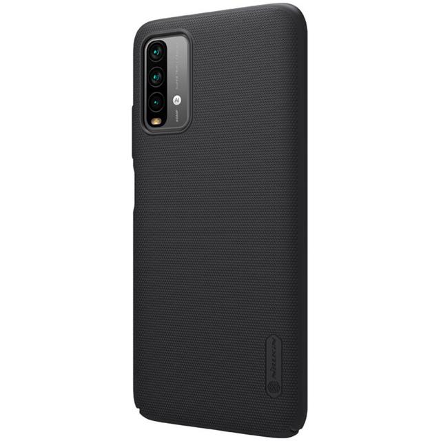 كفر جوال شاومي ريدمي 9 تي لون أسود نيلكين Nillkin Cover Compatible with Xiaomi Redmi 9T Case Super Frosted Shield Hard Phone Cover